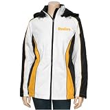 Pittsburgh Steelers Ladies White Full Zip Hoody Parka