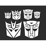 TransformersAutobot&DeceptaconsStickersWhitecomboset