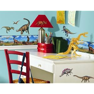RoomMates RMK1042BCS Dinosaurs Peel & Stick Border