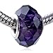 Murano Glass Bead Amethyst Translucent Glass Bead