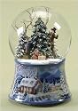 Pack of 2 Musical Kids Decorating the Christmas Tree Snow Globe Glitterdomes