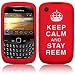 from AIO AIO Keep Calm And Stay Reem Lasred Silicone Case For Blackberry Curve 8520/9300 + LCD Screen Protector