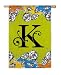 Gablecrest Monogram Silk Reflections Regular Size Flag - K