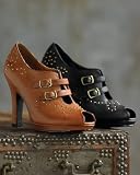 Buckle-trim shoe-boot