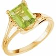 14K Yellow Gold Peridot Ring
