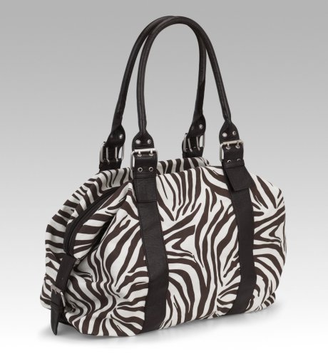 Zebra Print Canvas Bag