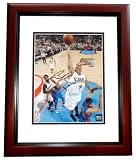 Andre Iguodala Autographed/Hand Signed Philadelphia 76ers 8x10 inch Photo MAHOGANY CUSTOM FRAME