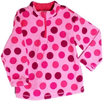 Pink Toddler Fleece Pullover Jacket 3/4 Zipper Front (4T)