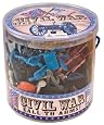 Civil War Soldier 37 Piece Playset: Bucket of 54mm Plastic Army Men and Accessories 1:35 Scale