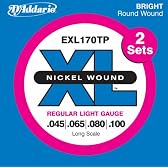 D'Addario ダダリオ ベース弦 EXL170TP (2セットパック) Long .045-.100 Nickel Round Wound