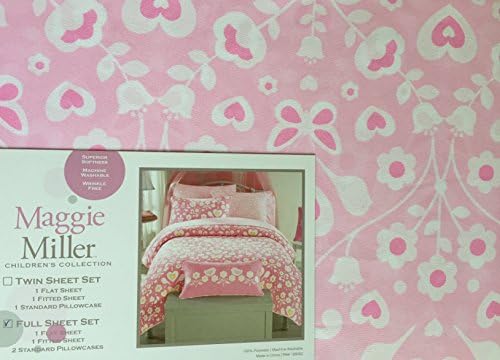 Maggie Miller's Pink Heart, Butterfly Full Size Sheet Set