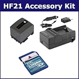 Canon Vixia HF21 Camcorder Accessory Kit includes: SDBP809 Battery, SDM-150 ....