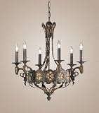 Classic Lighting 57336 AGB AI Antique Italian Castillio de Bronce 29 Cast Brass Chandelier from the