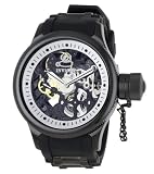 Invicta Men's 1091 Russian Diver Mechanical Skeleton Dial Black Polyurethane Watch