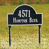 Arched Address Plaques - Black/White, Lawn - Grandin Road