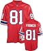 Russ Francis Red Reebok NFL Premier Throwback New England Patriots Jersey - Large
