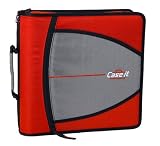 Case-it D-145 Large Capacity Zipper Binder, Red
