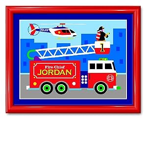 Olive Kids Heroes Large Framed Art- Gloss Red Frame by Olive Kids