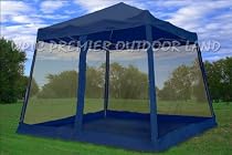 Big Sale 8x8 / 10x10 Pop up Canopy Party Tent Gazebo Ez with Net - Blue
