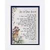 "For A Dear Friend" Touching 8x10 Poem, Double-matted in White Over Navy And Enhanced With Watercolor Graphics.