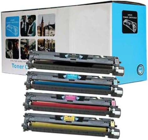 HP Color Q3960A Q3961A Q3962A Q3963A Toner Cartridges for HP Color LaserJet 2550 2550L 2550LN 2550N 2820 2840 Series Printers, Remanufactured