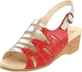 Worishofer Women's 611 Slingback Sandal,Red Combo,40 EU/9.5-10 M US