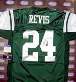 Darrelle Revis Autographed/Hand Signed Football Jersey GREEN (New York Jets) PSA
