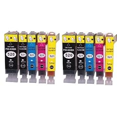 10 Druckerpatronen mit CHIP kompatibel f�r Canon PGI-520 CLI-521