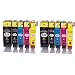 10 Druckerpatronen mit CHIP kompatibel f�r Canon PGI-520 CLI-521