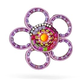 Ayala Bar Purple Flower Pin - Classic Collection #2630 AP OP
