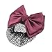 Uxcell 2 Layer Bow Barrette Hair Clip Bun Cover, Burgundy, 0.04 Pound