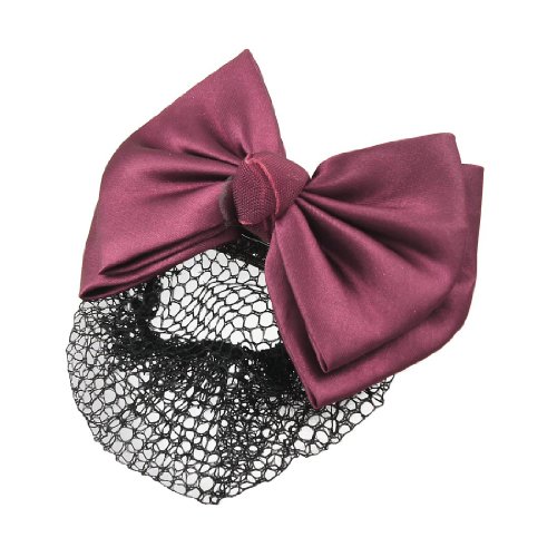 Uxcell 2 Layer Bow Barrette Hair Clip Bun Cover, Burgundy, 0.04 Pound