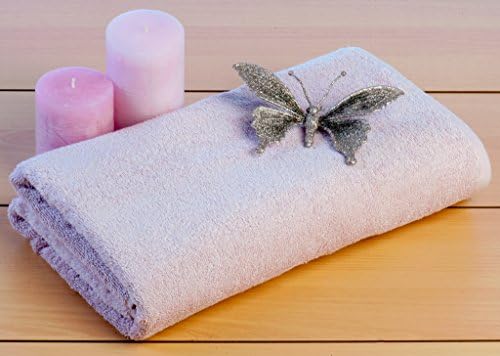 Turkish Luxury Hotel &amp; Spa 2-pack Bath Towel set, 100% Genuine Turkish Cotton, Tea Rose.