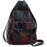 Embassy™ Italian Stone™ Design Genuine Leather Purse with Faux Snakeskin Embossing