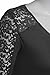 Women's V Neck 3/4 Sleeve Floral Lace Inset Cutout Open Back Plus Size Knit Top