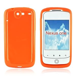 Google Nexus One Accessory Bundle Orange Case Silicone Charger Case Screen Cover