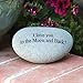 I Love You to the Moon and Back Engraved Quotes Stones Inspirational Sandblast Stone, Perfect Gorgeous Unique Gift Ideas, Natural Beach Pebble Rock