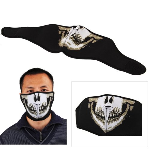 Polartec Biker Motorcycle Skiing Skull Punk Half Face Mask Facemask On Sale