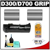 Digital Concepts MB-D10 Vertical Multi-Power Battery Grip + 2 EN-EL3e Batteries + Accessory Kit for Nikon D300 & D700 Digital SLR Cameras