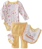 Vitamins Baby Baby-Girls Let The Sunshine In 4-Piece Creeper Pant Set, Yellow, 3 Months