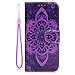 Uncle.Y Galaxy S3 Case,S3 Case, Leather Wallet Case Stand Flip Case Fashion Design Pattern Protective Case for Samsung Galaxy S3 I9300 (Purple Flower)