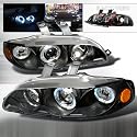92 93 94 95 Honda Civic 2/3-doors Halo Projector Headlights - Black (pair) *** Free Shipping **