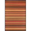 Mad Mats Stripes Indoor/Outdoor Floor Mat, 4 by 6-Feet, Warm Brown