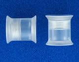 Internally Threaded Acrylic Screw on Plugs - Clear - 0g - Sold as a Pair