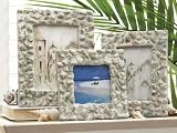 Mosaic Stone and Quartz 4x4, 4x6 and 5x7 Picture Frame Set (set of 3)