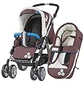 bebidoo 762219 - Alu Kombi Cruiser 6 inklusive 3 in 1 Comfort Tragetasche, chocolate