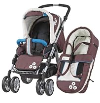 bebidoo 762219 - Alu Kombi Cruiser 6 inklusive 3 in 1 Comfort Tragetasche, chocolate