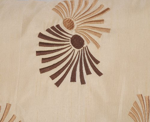 Imagen 3 de Rajrang Elegante Conjunto de 2 Diseñador Crema 40x40 Polydupion Funda de cojín
