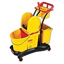Rubbermaid Commercial FG777700YEL WaveBrake Down Press Mopping Trolley