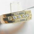 14K Yellow Gold Diamond Man's Ring